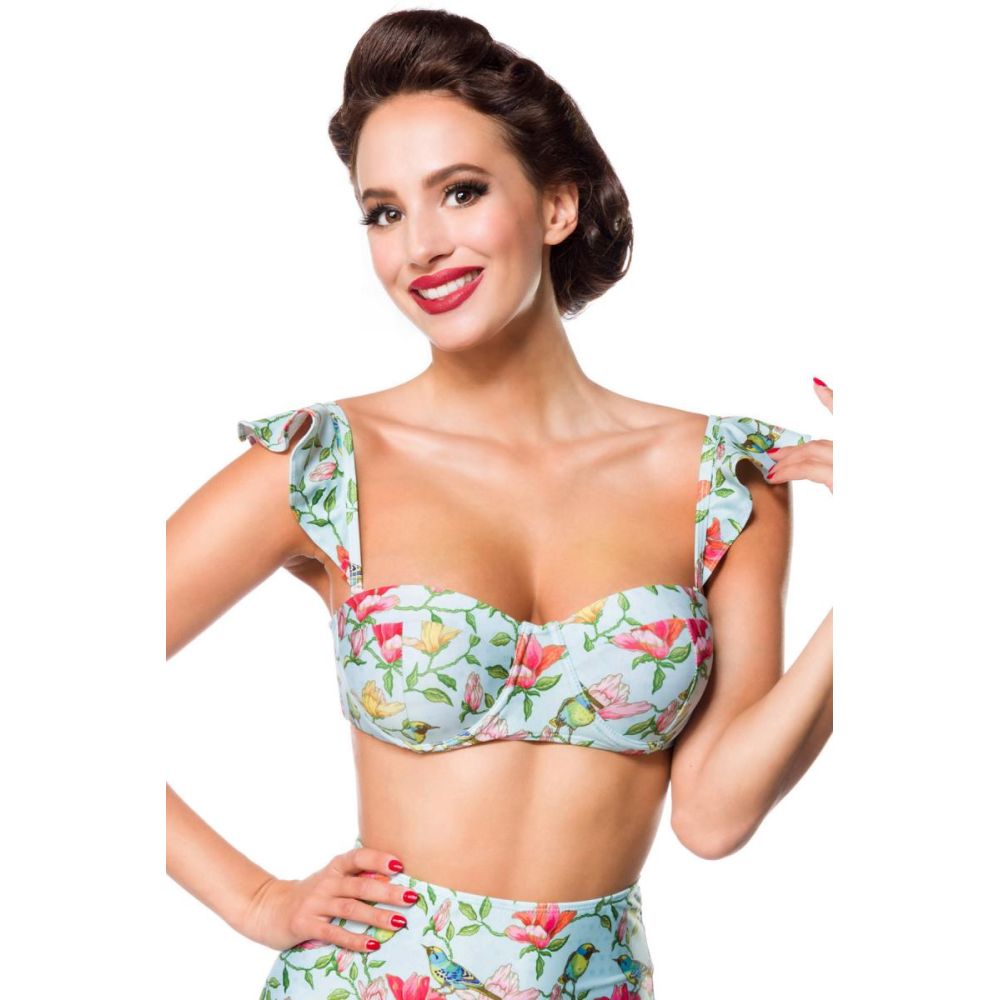 Belsira - Vintage Bikinitop - Groen